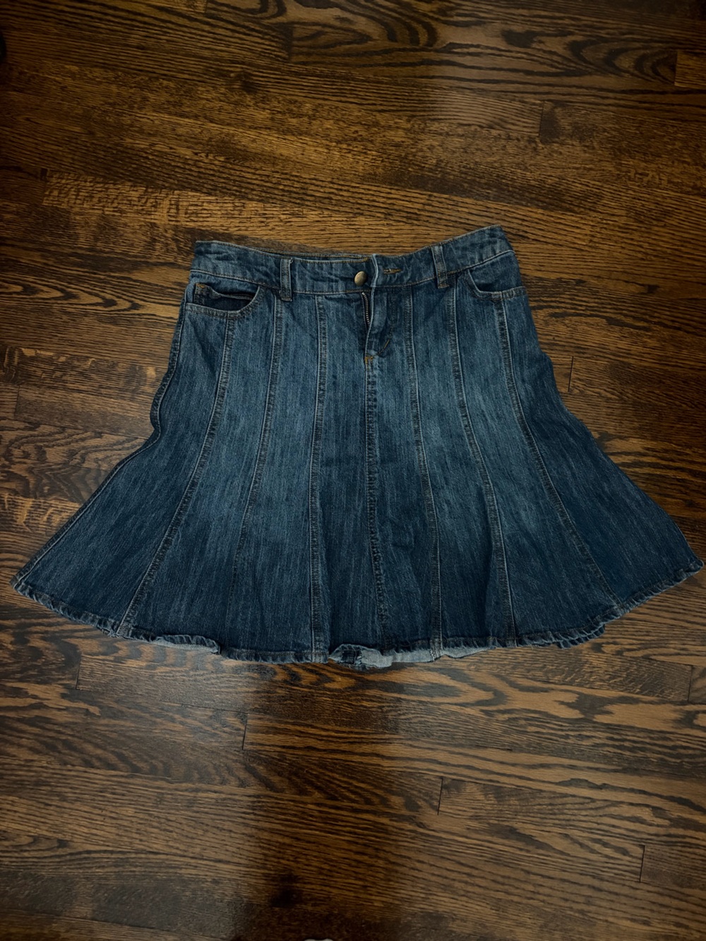 Y2K Flared Smart Set Denim Skirt